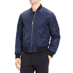 Theory Flight Slim-Fit Bomber Jacket navy blue sz S